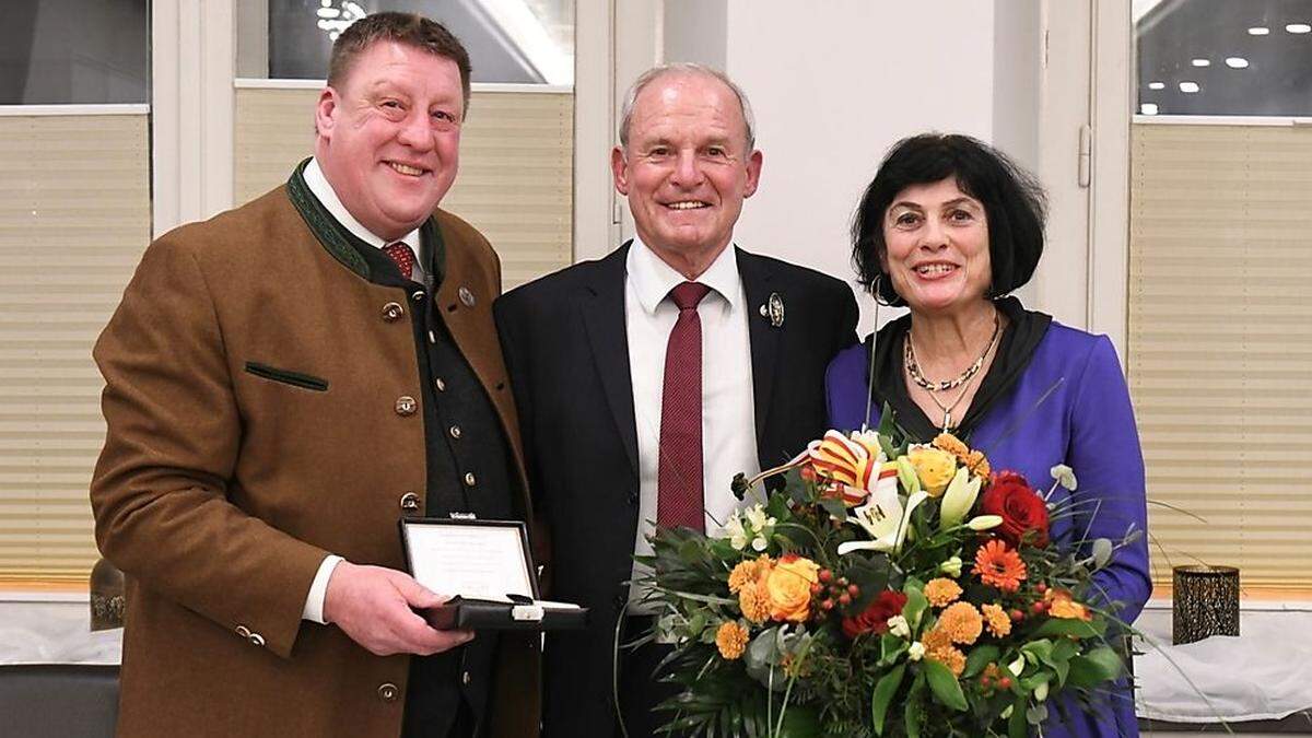 Josef Jury sowie Helmuth und Blandine Unterasinger