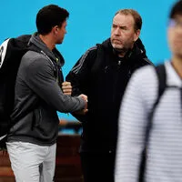 Coach Günter Bresnik und Dennis Novak
