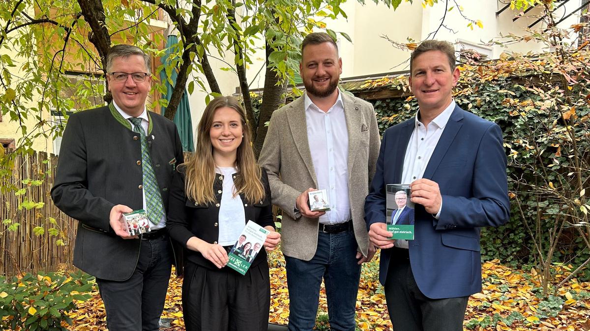 Andreas Steinegger (Landtagskandidat), Carolin Kogler (Bezirksspitzenkandidatin), Thomas Rauninger (Landtagskandidat) und Andreas Kühberger (Bezirksparteiobmann der ÖVP Leoben) präsentierten das Wahlprogramm für die Landtagswahl 