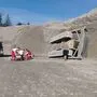 Baustelle bei Koralmtunnel: Die Schubraupe kam ins Rutschen und kippte um