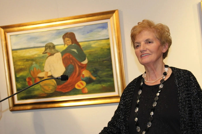 Mehr als 40 Bilder hat Valentina Kušej, die seit ihrem 12. Lebensjahr "neben der Arbeit" gemalt hat, für die Ausstellung bereit gestellt