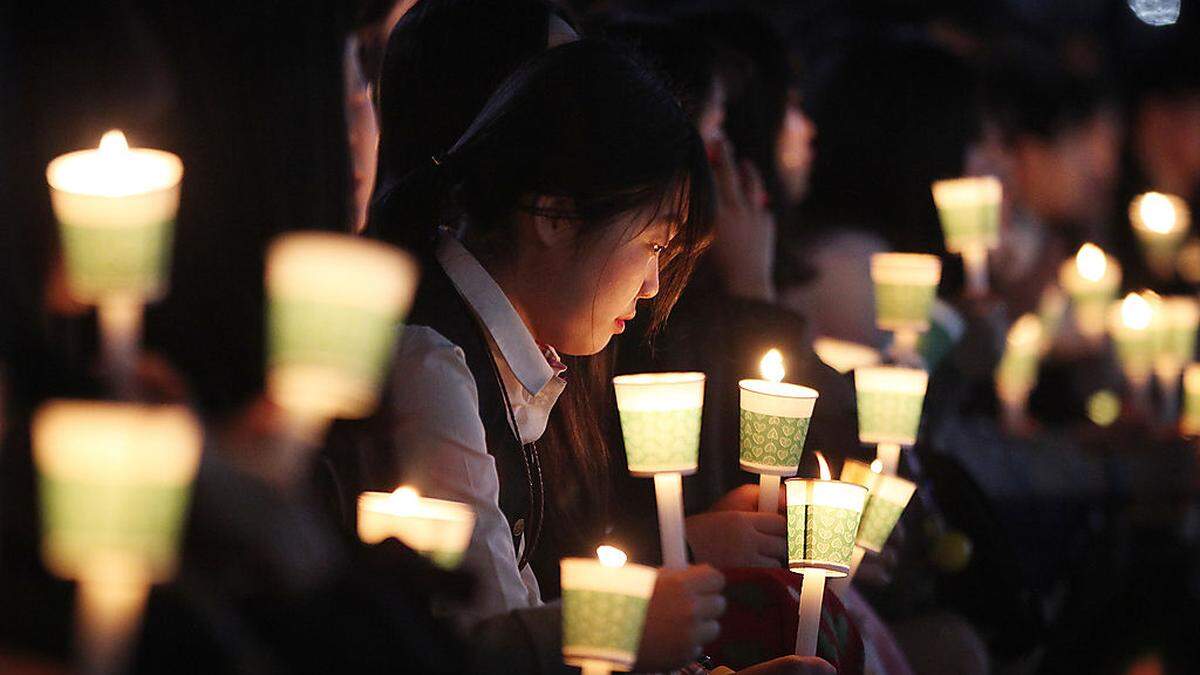 Gedenkfeier zum "Sewol"-Untergang