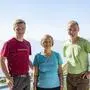 Hotelierfamilie mit Aussicht: Emanuel, Isabella und Erwin Berger(von links) 
