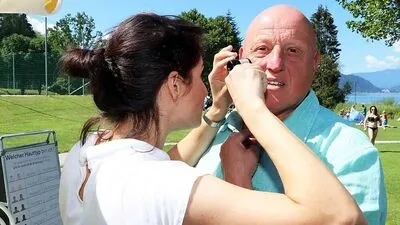 Viele Badegäste, so auch Thomas Spatzek, ließen sich untersuchen