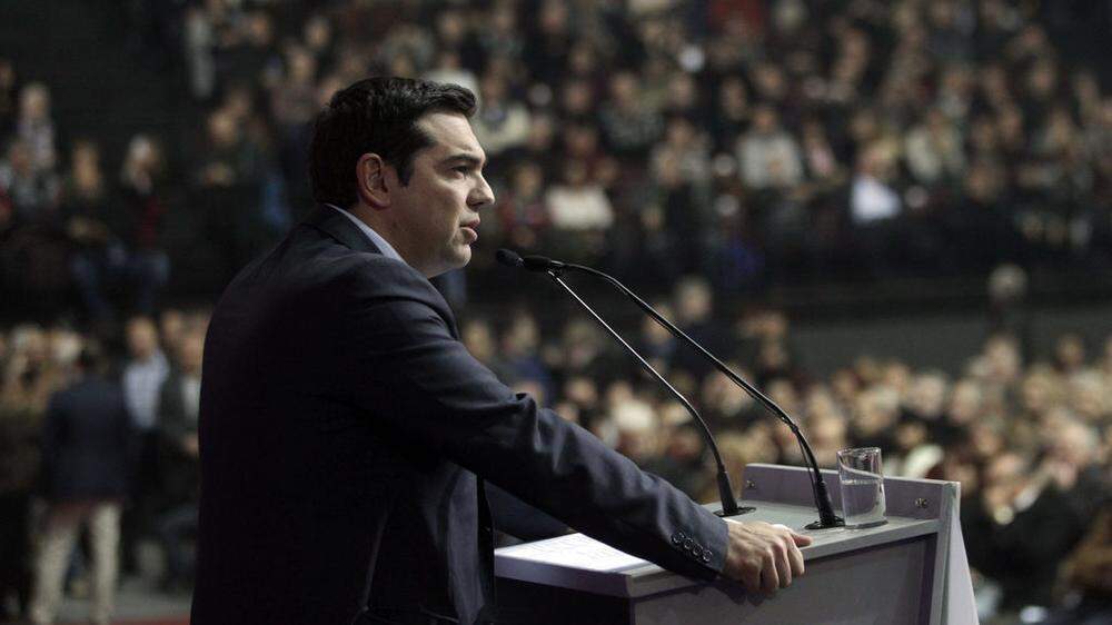 Syriza-Chef Alexis Tsipras bei einer Wahlkampfveranstaltung