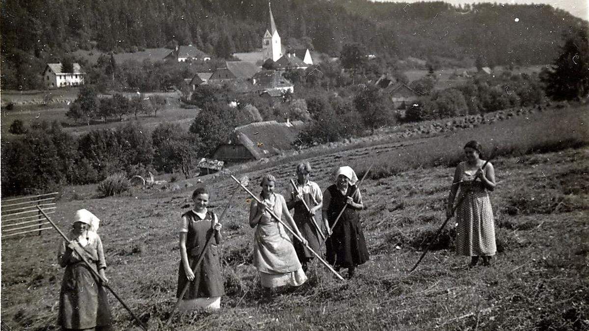 Bis weit ins 20. Jahrhundert war die Arbeit in der Rudener Landwirtschaft Handarbeit 