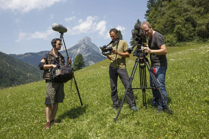 Das Filmteam bei der Arbeit