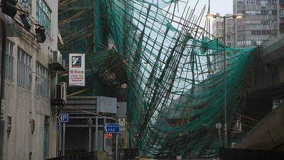 Auch in Hongkong schlug der Sturm mit voller Härte zu