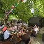 Der Brauhof-Gastgarten ist schon auf die WM „eingestimmt“