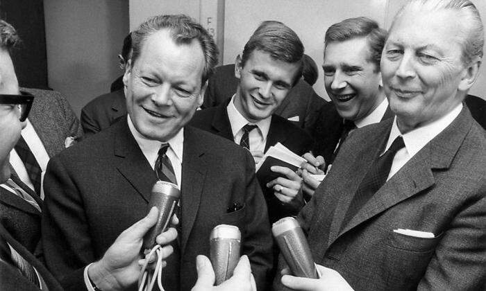 Willy Brandt (l) und Kurt Georg Kiesinger 