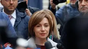 Moldova Presidential Election EU Referendum 8788343 20.10.2024 Moldovan President Maia Sandu speaks to the media after voting in the presidential election and the nationwide constitutional referendum on future EU membership at a polling station in Moldova. Dmitrij Osmatesko / Sputnik Moldova PUBLICATIONxINxGERxSUIxAUTxESTxLTUxLATxNORxSWExDENxNEDxPOLxUKxONLY Copyright: xDmitrijxOsmateskox