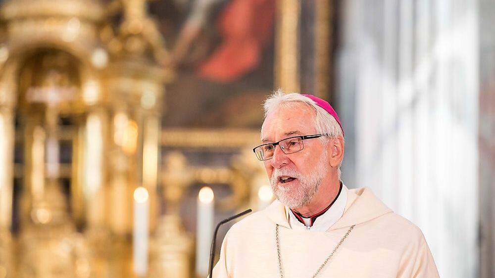 Bischof Josef Marketz hatte schon während des ersten Lockdown Messen zelebriert, die online übertragen wurden 