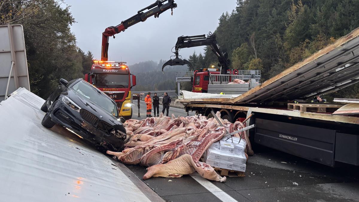 Die Autobahn war gesperrt