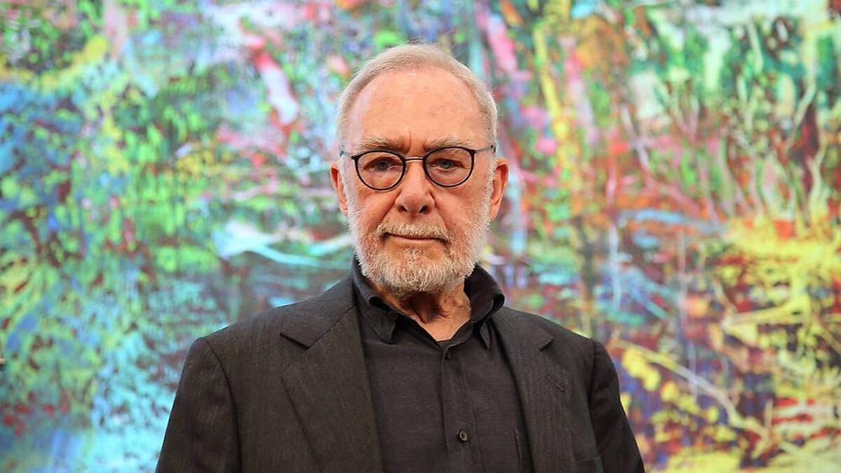 Gerhard Richter bei einer Ausstellungseröffnung 2018 in Berlin