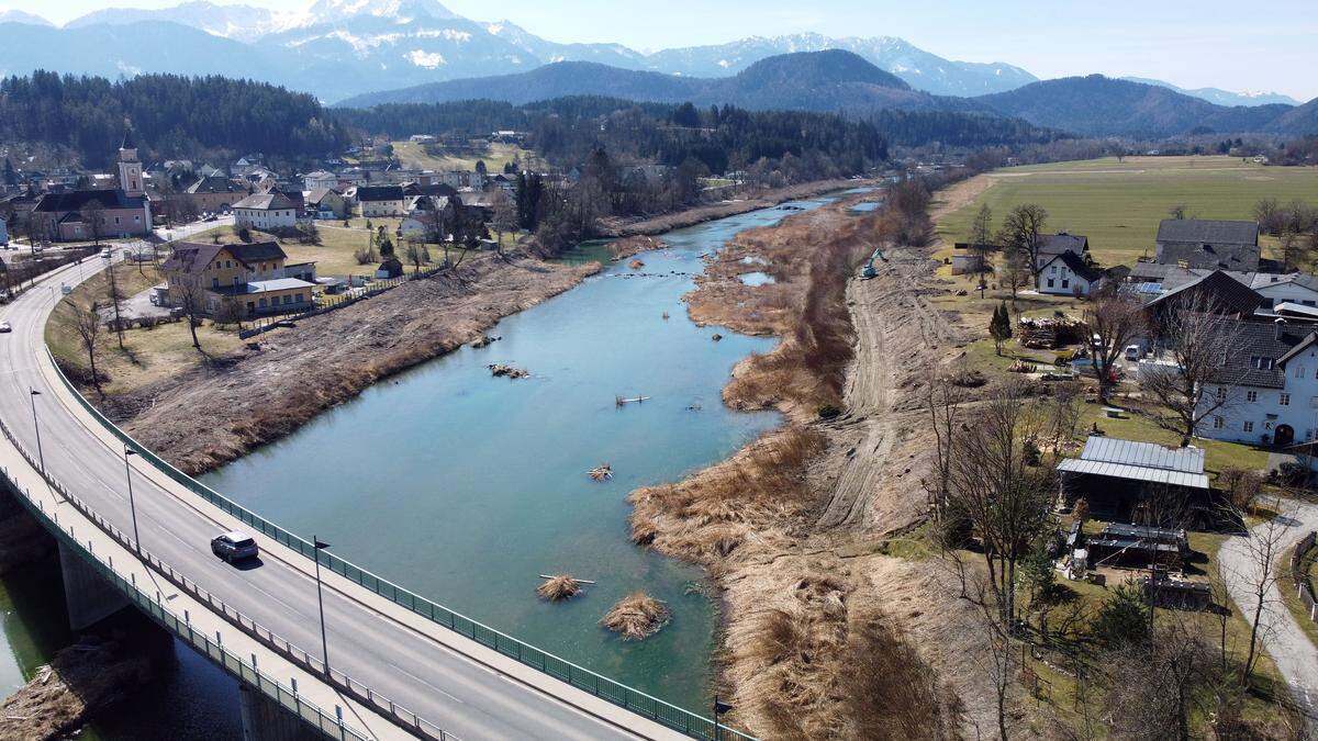 Der Hochwasserschutz in Rosegg wird vorbereitet