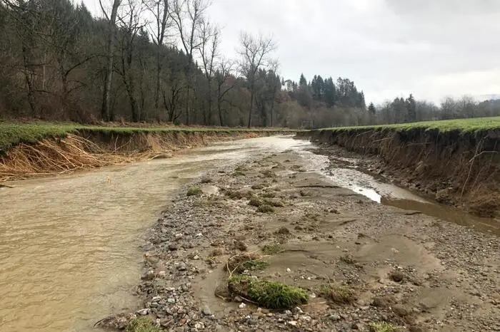Neues Bachbett der Gurk in Kleinglödnitz