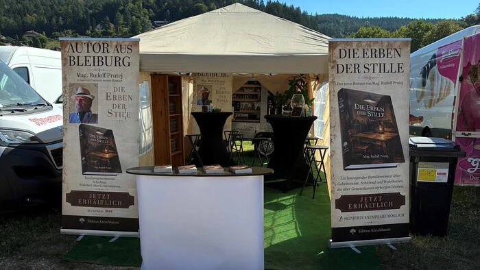 Der Buchstand am Wiesenmarkt in Bleiburg