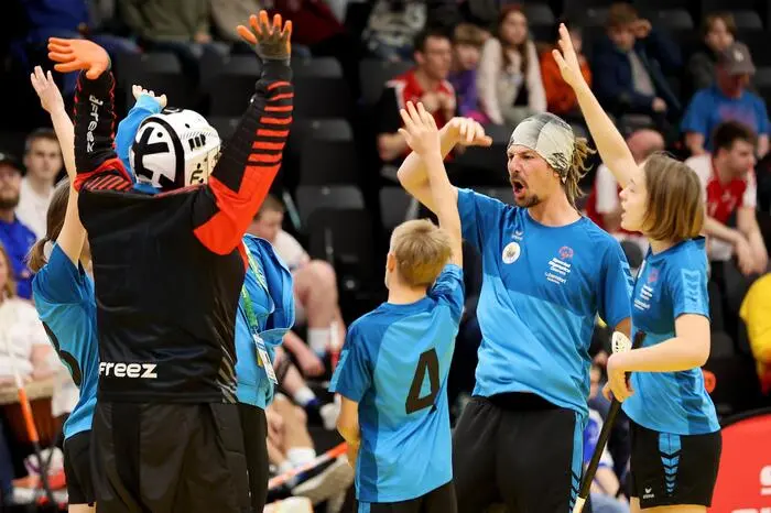 GRAZ,AUSTRIA,18.MAR.24 - SPECIAL OLYMPICS, FLOORBALL - National Winter Games 2024. Image shows competitors.
Photo: GEPA pictures/ Hans Oberlaender