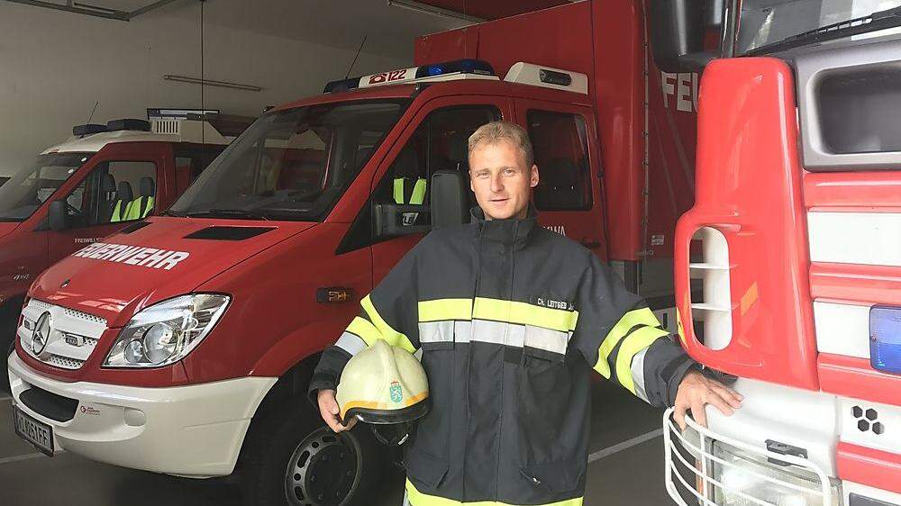 Christian Leitgeb (38), der neue Chef, ist Kommandant der Feuerwehr Piber	