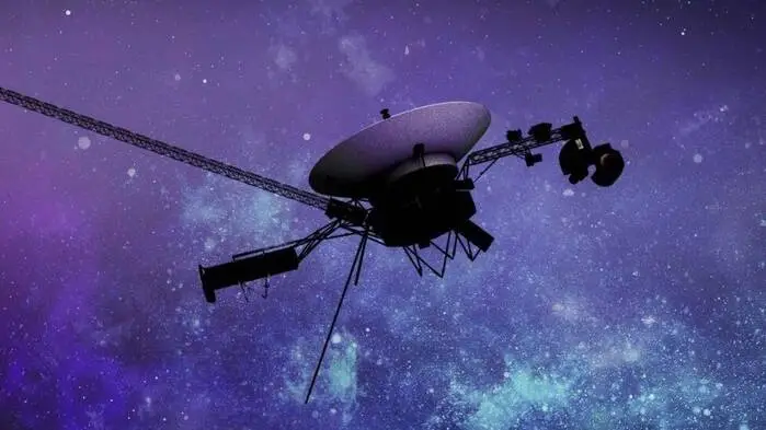 So sieht ein Künstler die Voyager-2-Sonde auf ihrem Weg