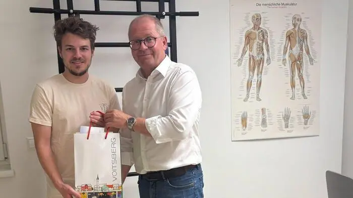 Auch Bürgermeister Bernd Osprian (r.) hieß Volker-Thorsten Büchsenmeister bereits in Voitsberg willkommen