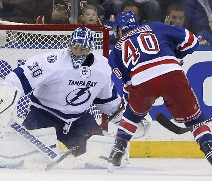 Michael Grabner (rechts), Ben Bishop