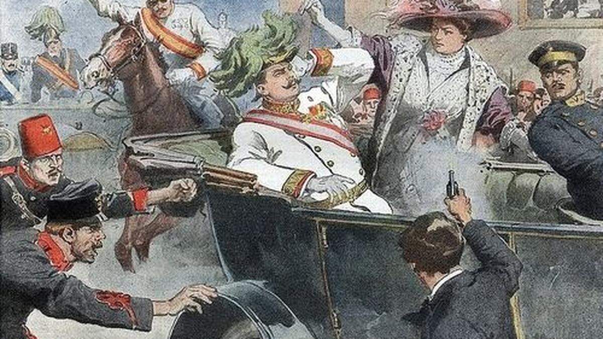 Das Attentat: Eine Illustration von Achille Beltrame