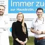 Ärztekammer-Präsident Michael Sacherer, Landesrätin Juliane Bogner-Strauß und Allgemeinmediziner Alexander Moussa