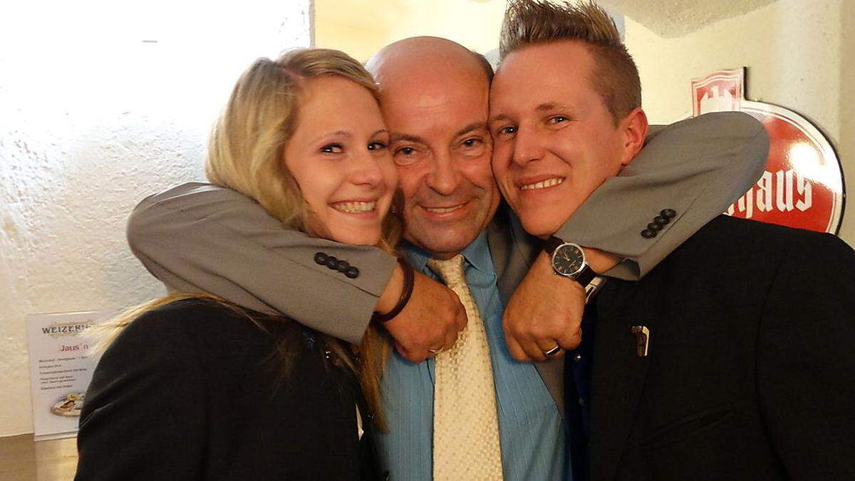 Noch Freunde: Erich Hafner (Mitte) mit Astrid und Patrick Derler nach erfolgreicher Nationalratswahl 2013