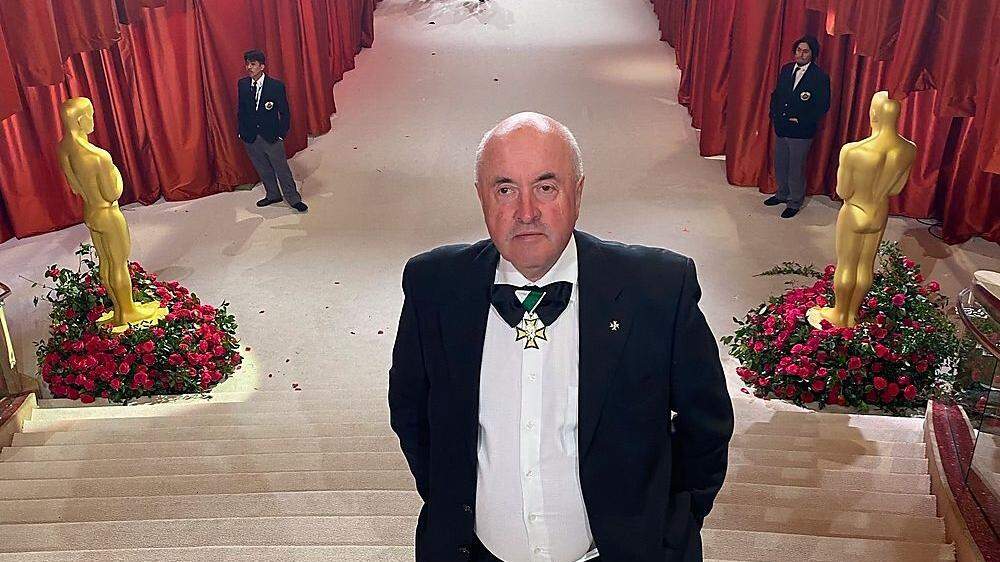 Günther Agath, umgeben vom Glanz der Oscars