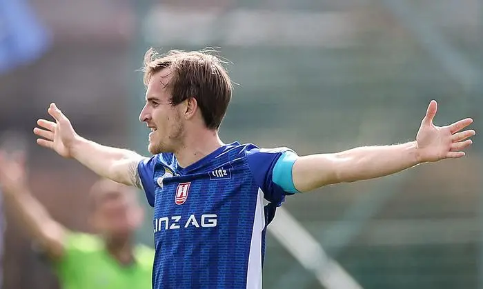 Fabian Schubert traf gegen den GAK gleich drei Mal