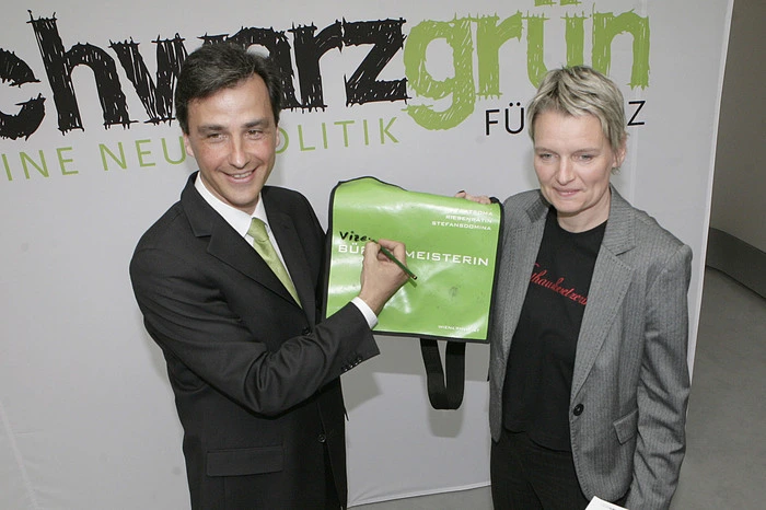 Die erklärte Wunschkoalition: 2008 schmiedete Nagl Schwarz-Grün, Lisa Rücker wurde für vier Jahre seine Vize.