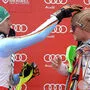 Neureuther und Hirscher gemeinsam am Podium.