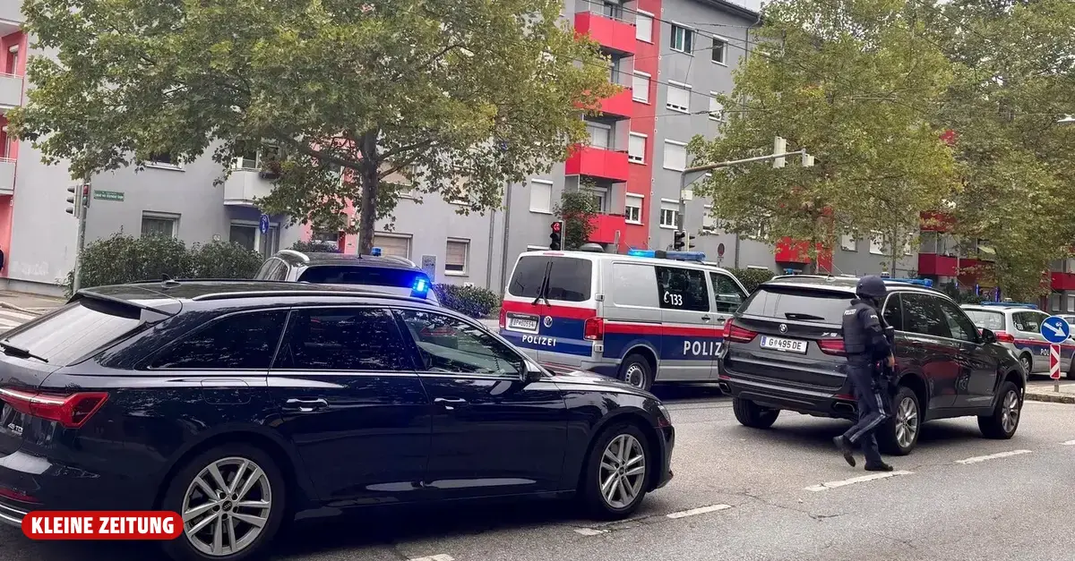 Mann mit Waffe: Erfundene Geschichte löste Grazer Großeinsatz aus