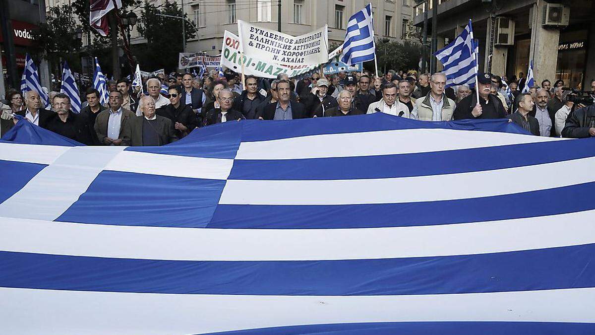 Einmal mehr wurde am Samstag in Athen gegen das Sparpaket der griechischen Regierung