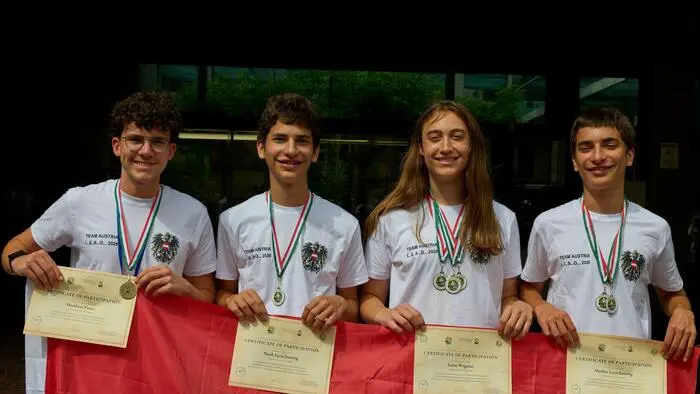 Matthias Poier, Noah Lutschounig, Leon Wogatai und Mathis Lutschounig