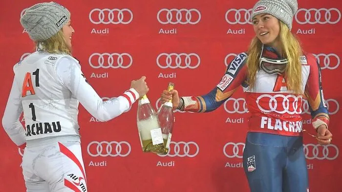 Bernadette Schild und Mikaela Shiffrin