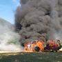 Die Feuerwehr Dölsach löschte den Traktorbrand