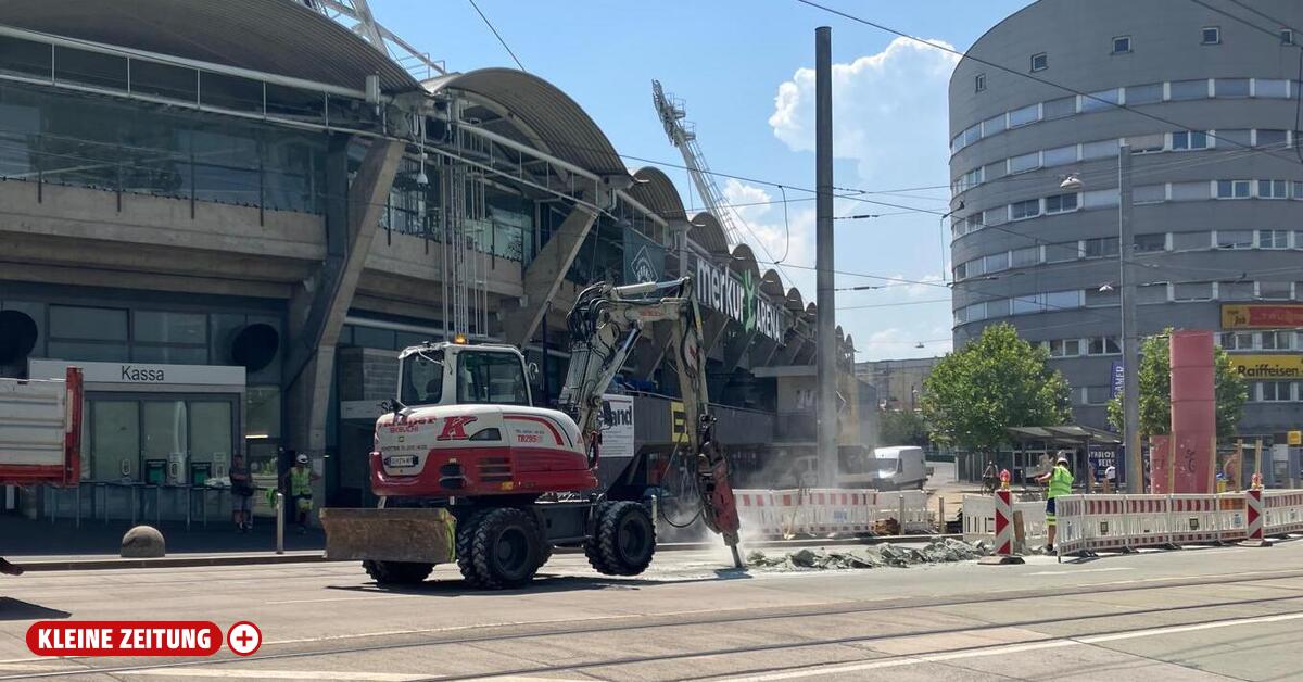 Ein Flaschenhals bei Graz auf der Fahrt in den Süden