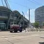 Ulrich-Lichtenstein-Gasse: Baustelle vor dem Autobahnzubringer beim Stadion Liebenau 