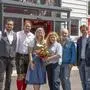 V. l.: Jürgen Diethart (Standortleiter), Florian Hannak (GF), Daniela Punzengruber-Hannak (GF), Andrea Heinrich (Bürgermeisterin), Werner Rinner (Gemeinderat), Albert Krug (Vizebürgermeister), Elvis Singh (Standortleiter)