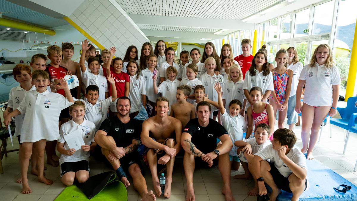 Weltmeister und Olympiateilnehmer Felix Auböck sorgte gemeinsam mit Christian Scherübl und Jakub Maly für viel Trainingsschwung beim Atus Knittelfeld