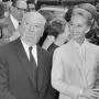 Hitchcock und Hedren bei der Präsentation von "Die Vögel" in Cannes
