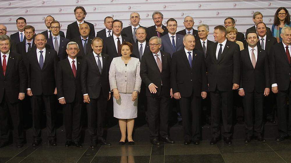 Familienfoto vom Gipfel in Riga 