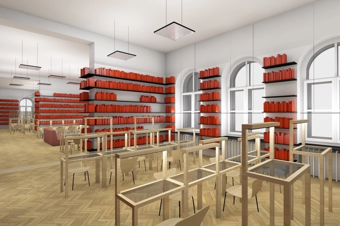 Ein Blick in die öffentliche, frei zugängliche Landesbibliothek