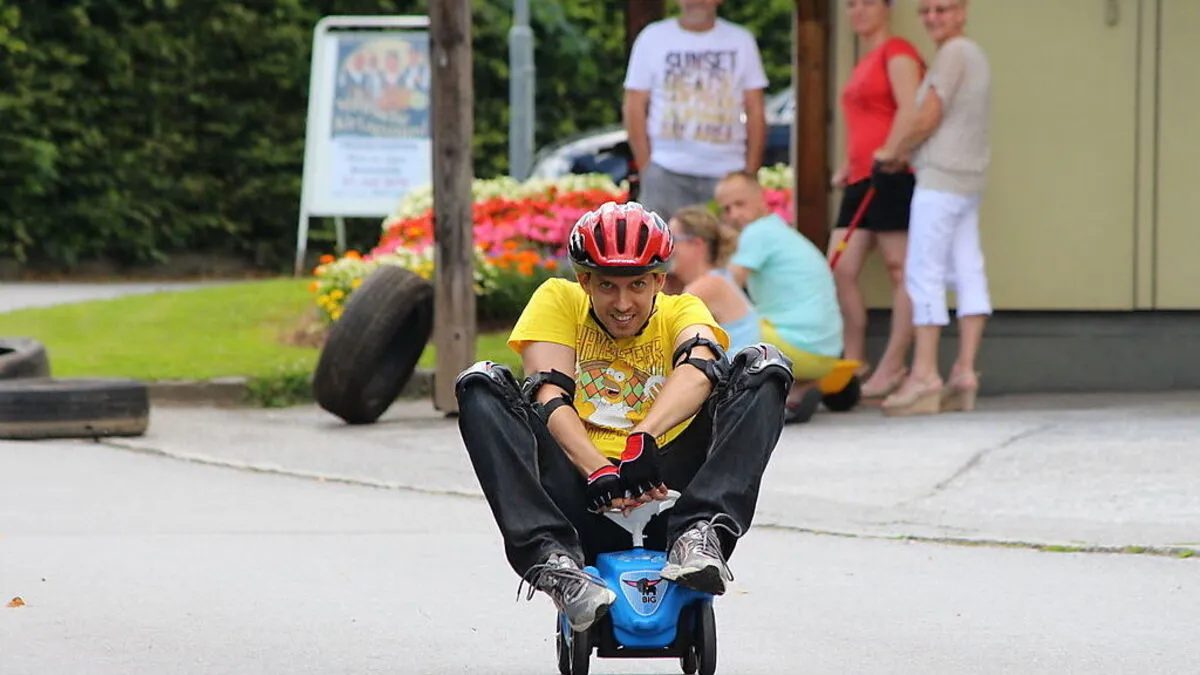 Redakteur Rainer Brinskelle im Renneinsatz