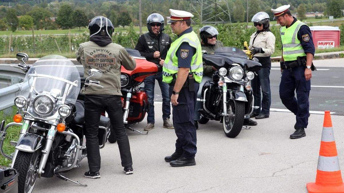 Schwerpunktkontrollen werden beim Harley Treffen standardmäßig durchgeführt