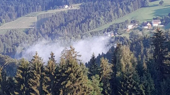 Wegen einer großen Rauchsäule in Richtung Unterwald wurde die FF Ligist alarmiert.