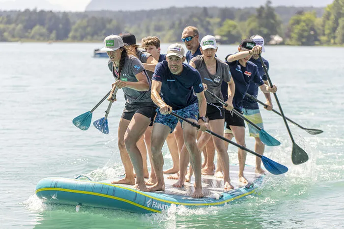 Das „Stars 4 Future „-Team mit Sportlern wie Magdalena Lobnig, Philip Orter, Daniela Ulbing, Nadine Fest, und Stefan Koubek