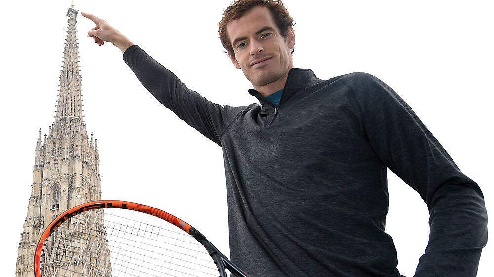 Andy Murray vor dem Stephansdom